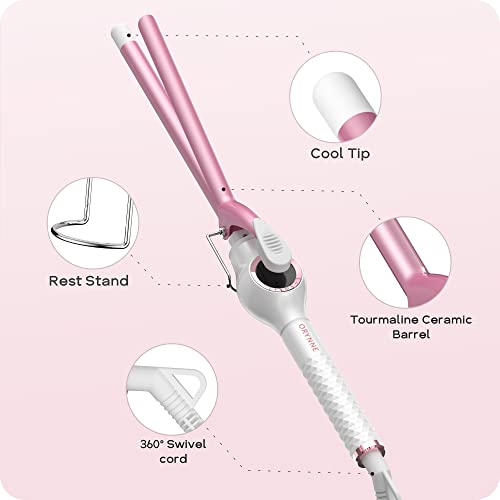 ORYNNE 1/2 Inch Curling Iron Wand Ceramic, Small Barrel Curling Iron for Tight Curls, Half Inch Tiny Curling Wand for Short & Long Hair, Heat Up Fast, Digital Temp Control - Image 5