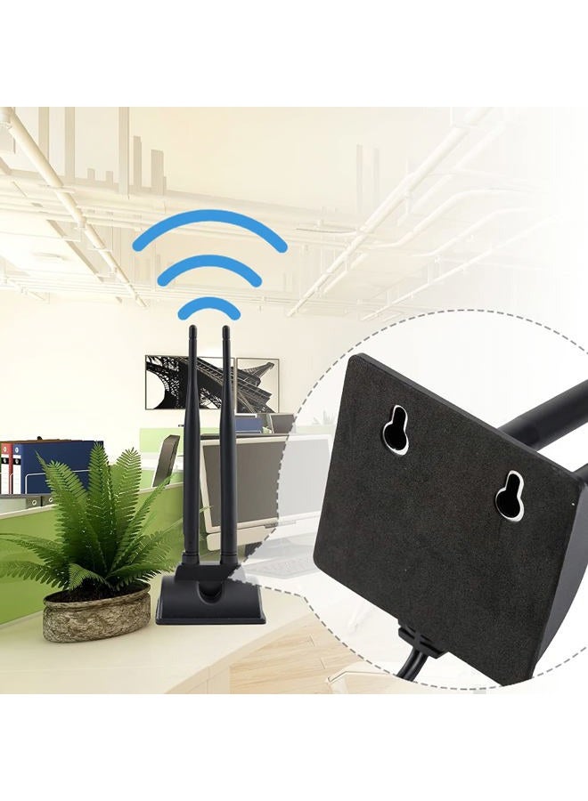 POBADY 2.4G /5G/ 5.8G Dual Frequency WiFi Antenna MIMO Omnidirectional Signal Booster Magnetic Base 6dBi RP-SMA Adapter 1.2M 3.9ft for PCIE Network WiFi Card Router External Antenna Wireless WLAN - Image 5