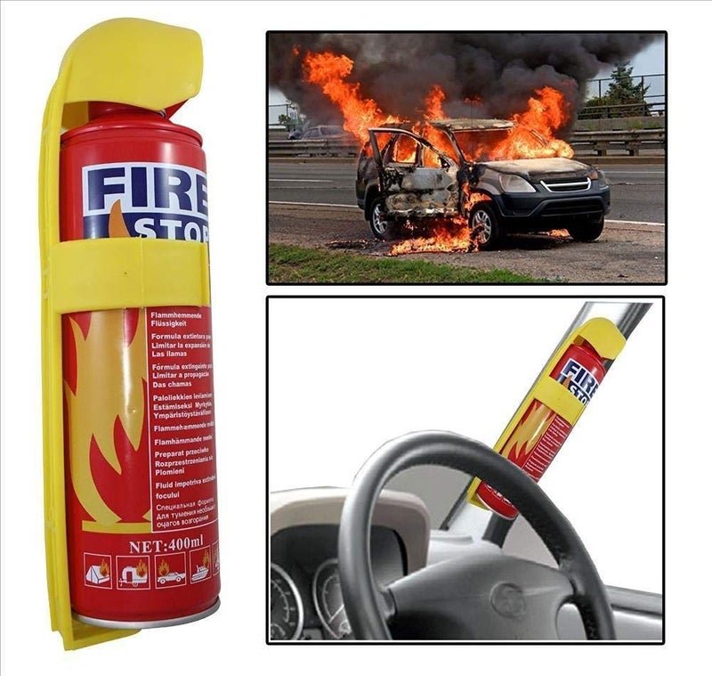 VOILA Fire Extinguisher for Car & Home (500ml), Portable, Compact & Easy to Use, Includes Mounting Stand, Ideal for Car, Taxi, Auto, Vehicle, Home, Office, for Non-Electrical Fire (Pack of 3) - Image 4