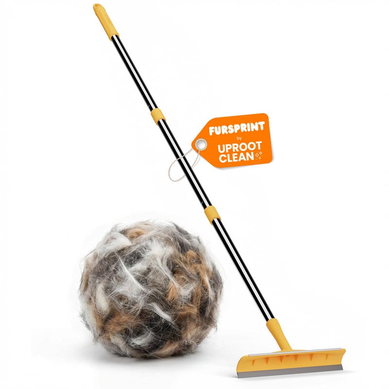 Fursprint Carpet Rake for Pet Hair Removal â€“ Reusable Cat & Dog Hair Remover Broom with Adjustable 60" Long Handle, Rug Rake Scraper for Carpet, Rugs, Mats, Upholstery & Couch Cleaning - Image 1