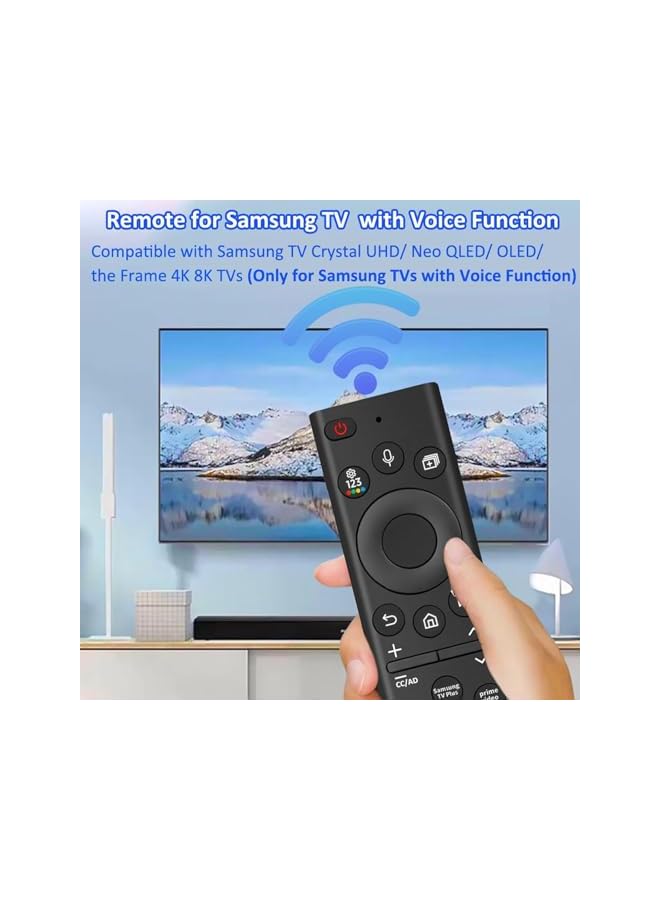 TIGER Voice-Compatible Universal Remote Control for Samsung Smart TVs & Monitors: BN59-01385A Replacement - Designed for Frame, Serif, Crystal, Solar, UHD, Neo QLED, OLED, 4K, 8K Models - Image 3
