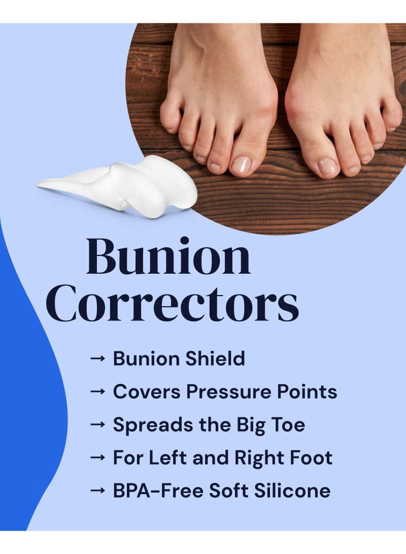 Sweet seven Bunion Corrector Toe Separator - Relax, Stretch & Support Big Toe - 6 Pairs Soft Silicone Hallux Valgus & Bunion Pads - Protector for Overlapping Toes - Unisex - Image 4