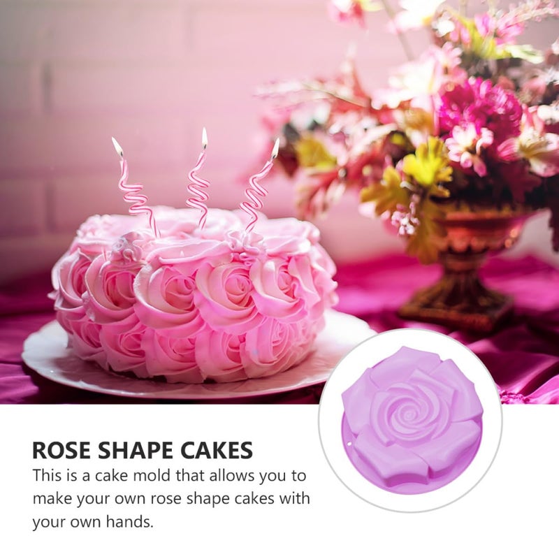 Large Rose Cake Mold Single Cavity Baking Pan For Creative Cake Making Random Color - Image 4