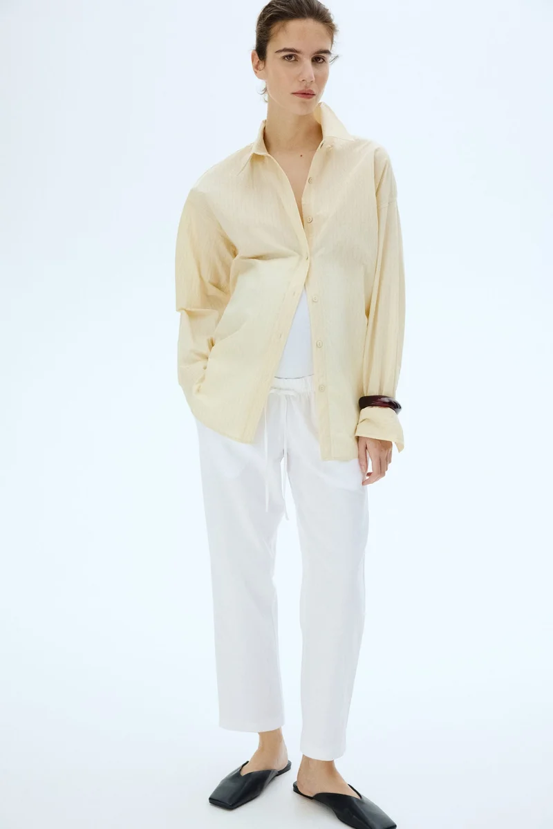 H&M MAMA Linen-blend trousers