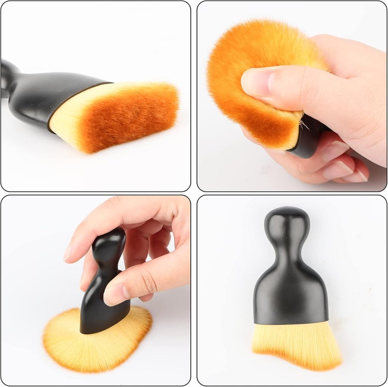 MplehDa Car Cleaning Brush, Car Cleaning Brush, Car Cleaning Brush, Soft Bristles, Dust Removal Brush for Car, Dashboard, Air Outlet, Home（3pcs） - Image 5