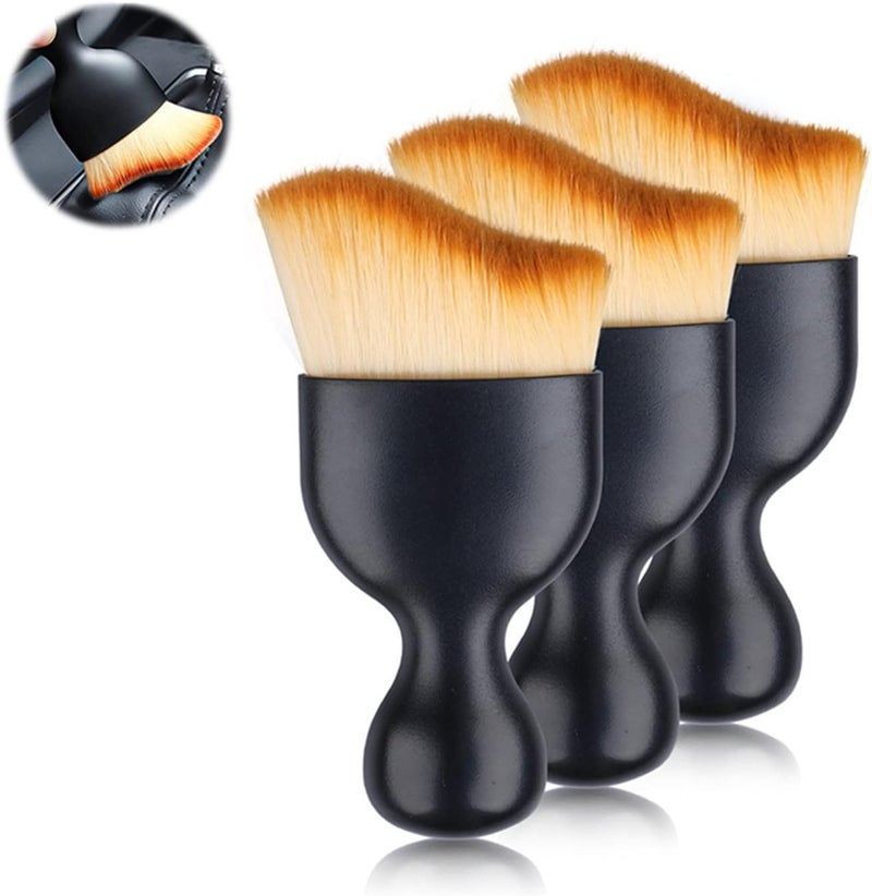 MplehDa Car Cleaning Brush, Car Cleaning Brush, Car Cleaning Brush, Soft Bristles, Dust Removal Brush for Car, Dashboard, Air Outlet, Home（3pcs） - Image 1
