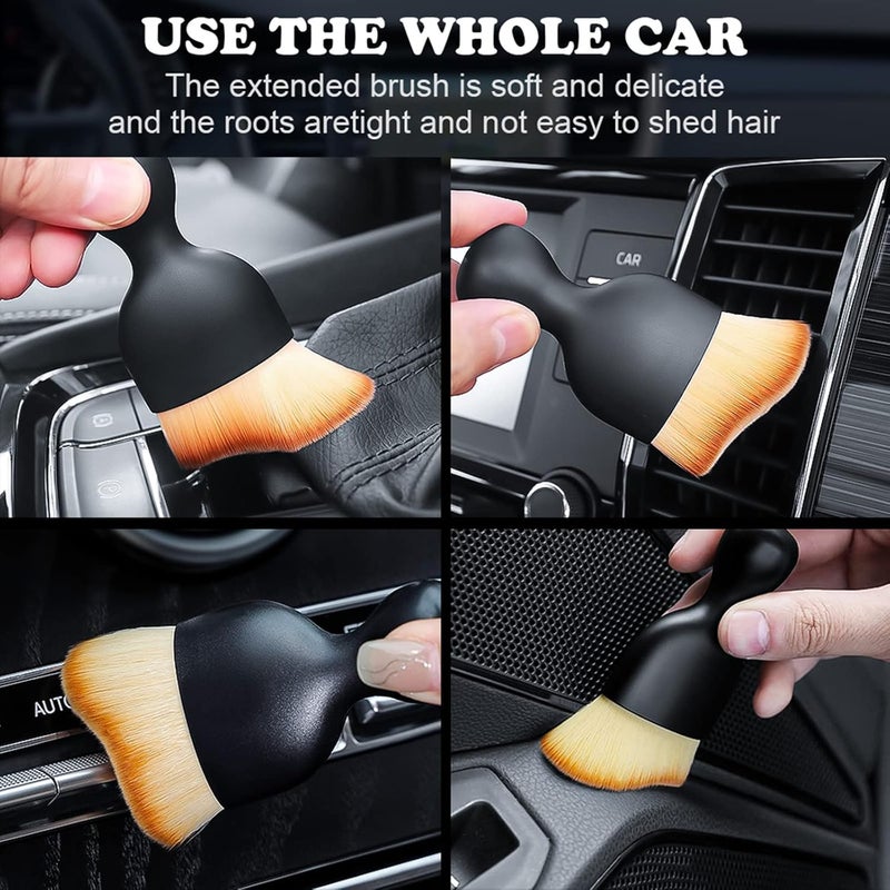 MplehDa Car Cleaning Brush, Car Cleaning Brush, Car Cleaning Brush, Soft Bristles, Dust Removal Brush for Car, Dashboard, Air Outlet, Home（3pcs） - Image 3