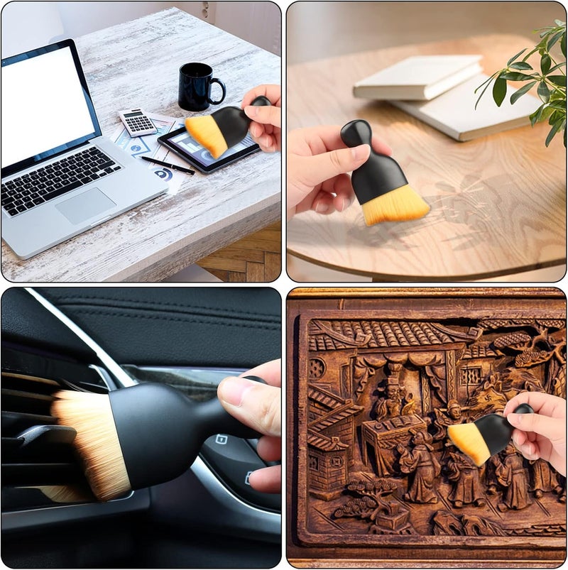 MplehDa Car Cleaning Brush, Car Cleaning Brush, Car Cleaning Brush, Soft Bristles, Dust Removal Brush for Car, Dashboard, Air Outlet, Home（3pcs） - Image 4