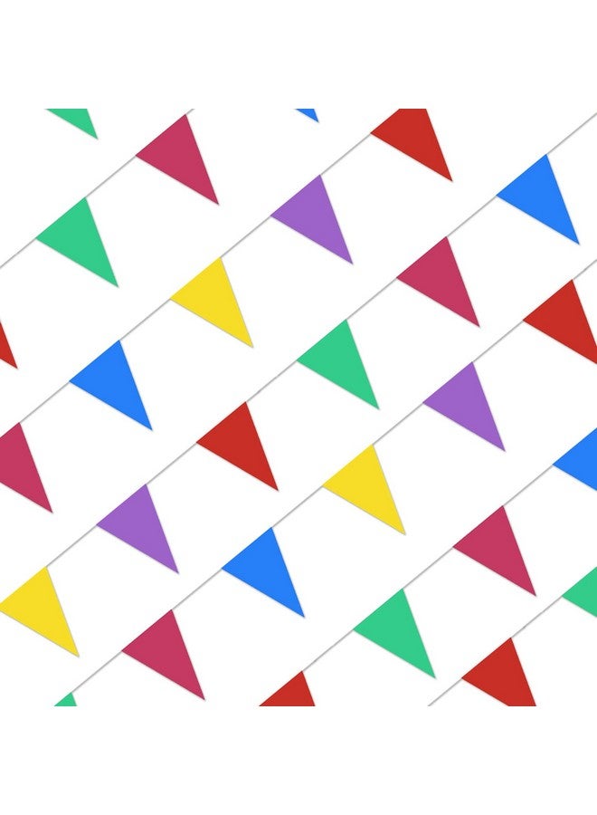 Piokio 100ft Colorful Flag Banner Party Celebrations Graduation Decorations, for Party, Birthdays, Classroom Decorations - Image 1