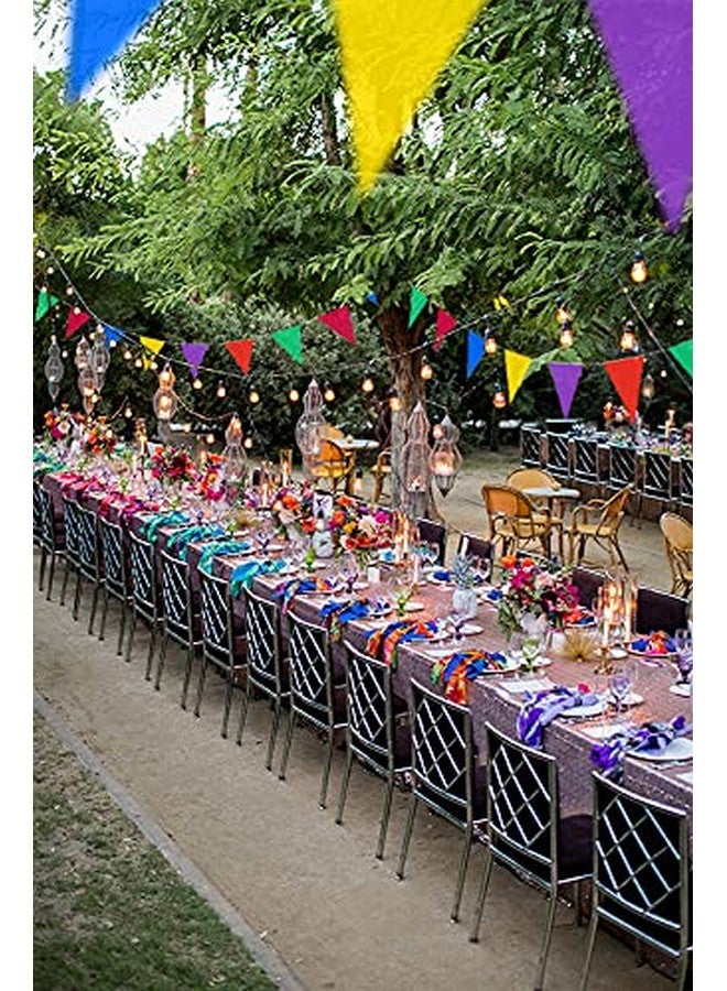 Piokio 100ft Colorful Flag Banner Party Celebrations Graduation Decorations, for Party, Birthdays, Classroom Decorations - Image 4