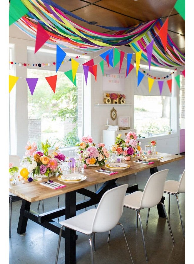 Piokio 100ft Colorful Flag Banner Party Celebrations Graduation Decorations, for Party, Birthdays, Classroom Decorations - Image 5
