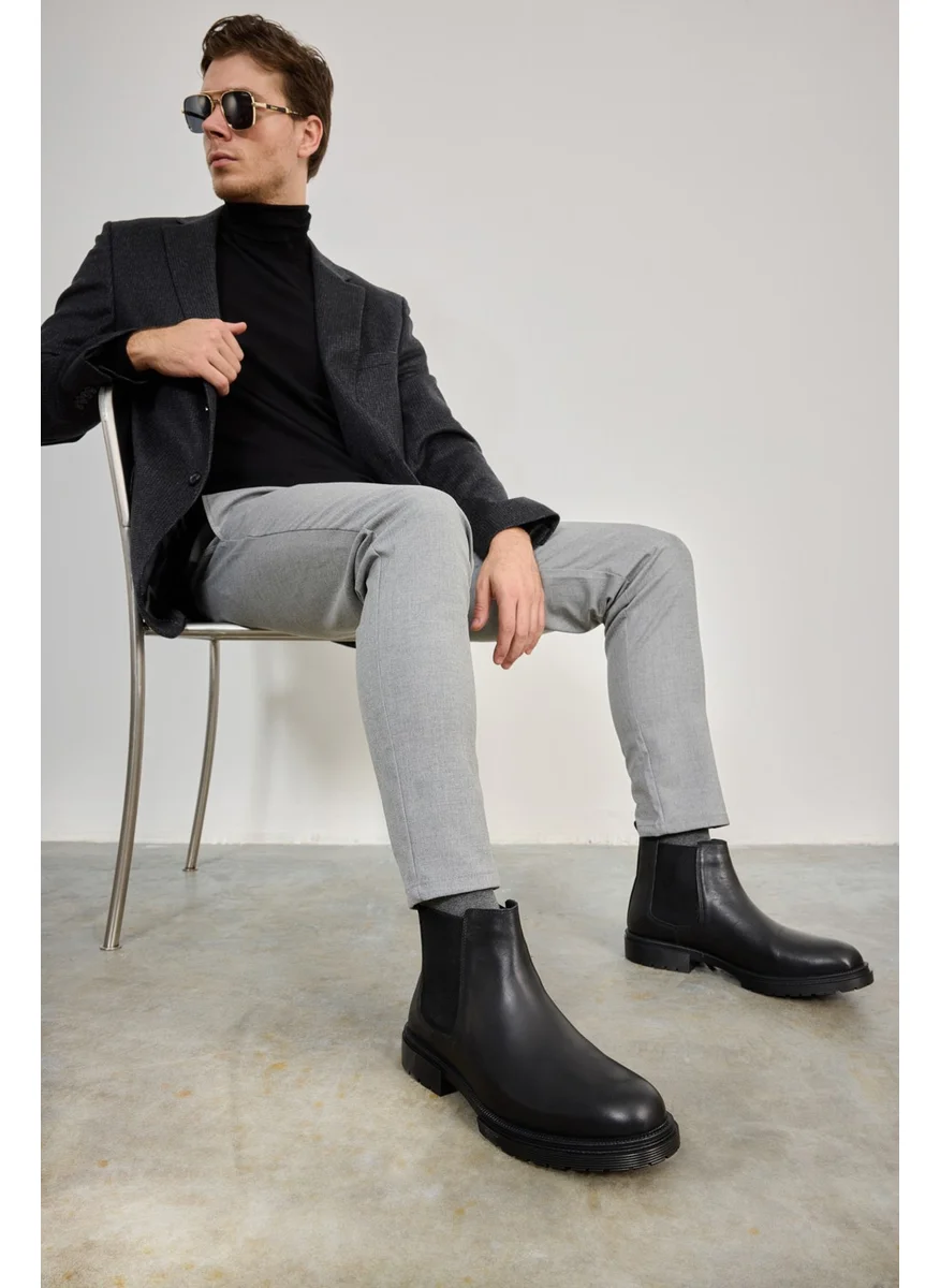 Ziya , Men's Leather Boots 143423Z1975 Black