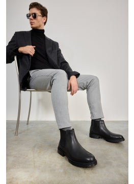 Ziya , Men's Leather Boots 143423Z1975 Black  - Image 5