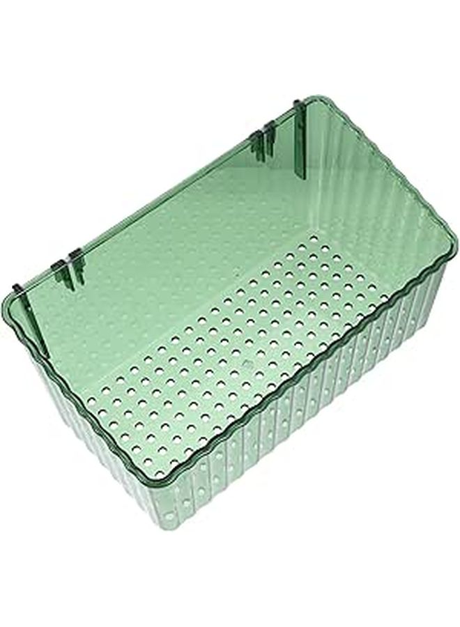 Green Wall Mounted Storage Rack Large Capacity Draining Soap Box Nail Design Easy Installation - Image 1