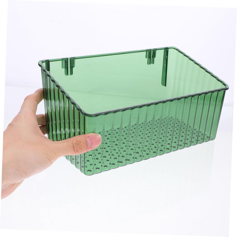 Green Wall Mounted Storage Rack Large Capacity Draining Soap Box Nail Design Easy Installation - Image 5