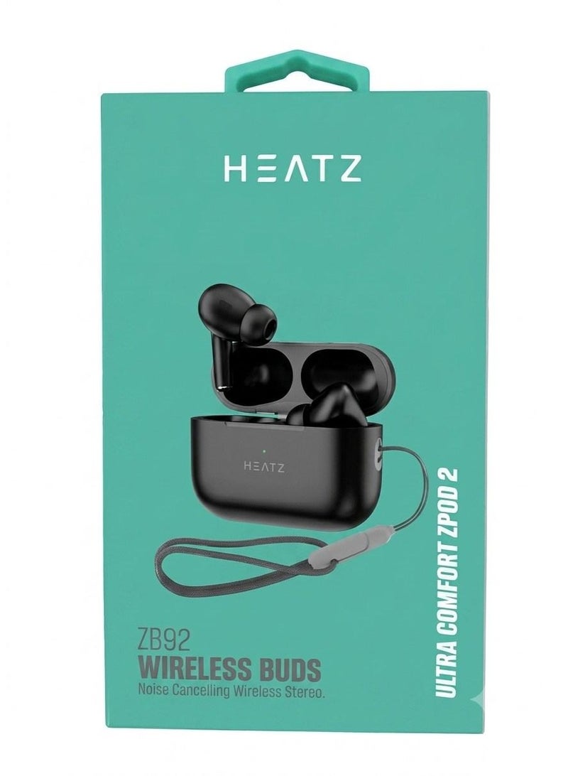 هيتز سماعات HEATZ اللاسلكية ZB92 – Bluetooth 5.3، تحكم باللمس، إلغاء الضوضاء، ميكروفون مزدوج، شحن Type-C - Image 3