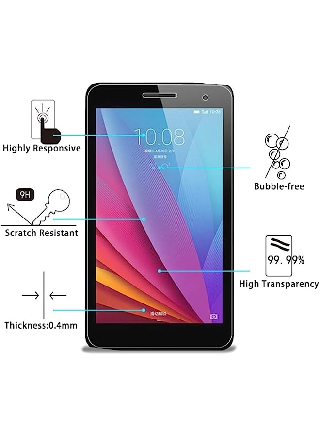 HuHa Tempered Glass Screen Protector Compatible 0.4mm 9H+ Surface Hardness 2.5D Explosion-proof Tempered Glass Film for Huawei Honor Play MediaPad T1 / T1-701U - Image 2