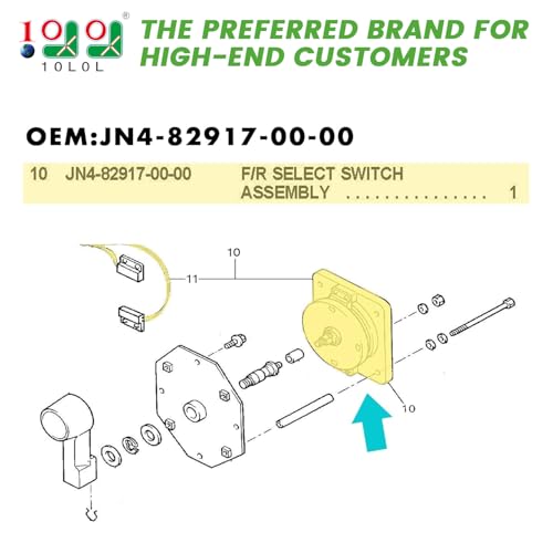 10L0L Golf Cart Forward Reverse Switch Assembly for Yamaha G14/G16 36V Electric Models(1994-2002),OEM JN4-82917-00-00,JN4-82917-01-00, 5206 - Image 2