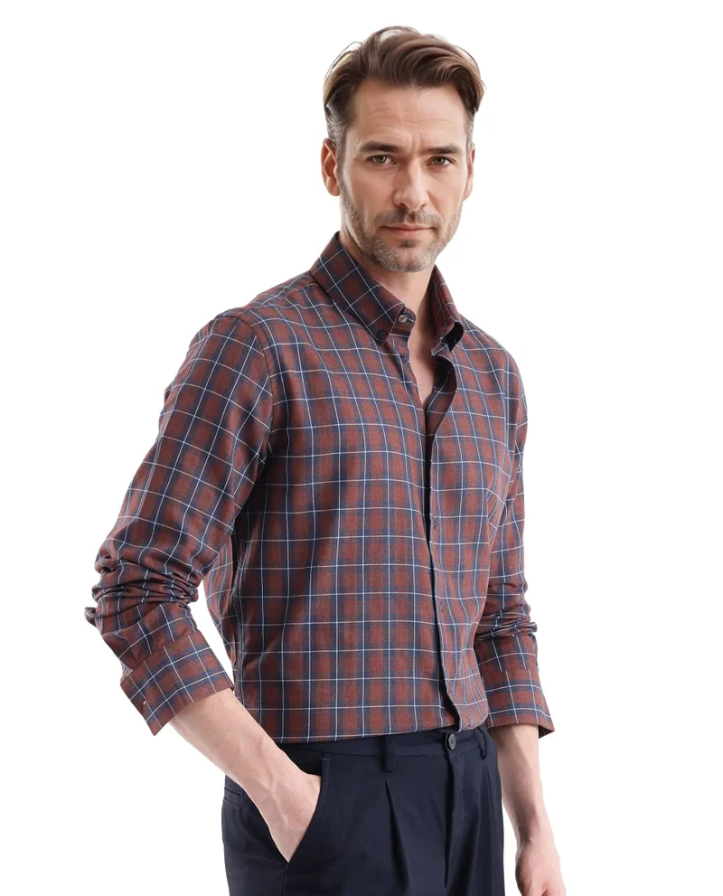 Rare Rabbit Men's Regular Fit Checks Shirt