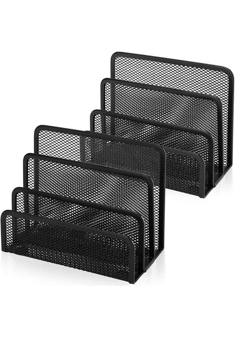 مجموعة من 5 ملحقات مكتبية، تراي مستندات معدنية بثلاث طبقات، ملف مستندات مكتبي، ورق A4 - Image 4