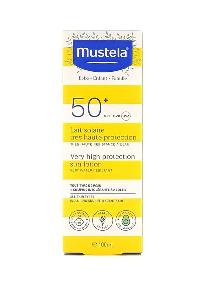 Mustela Baby Very High Protection Sun Lotion, SPF50+ - 100 ml - Image 1