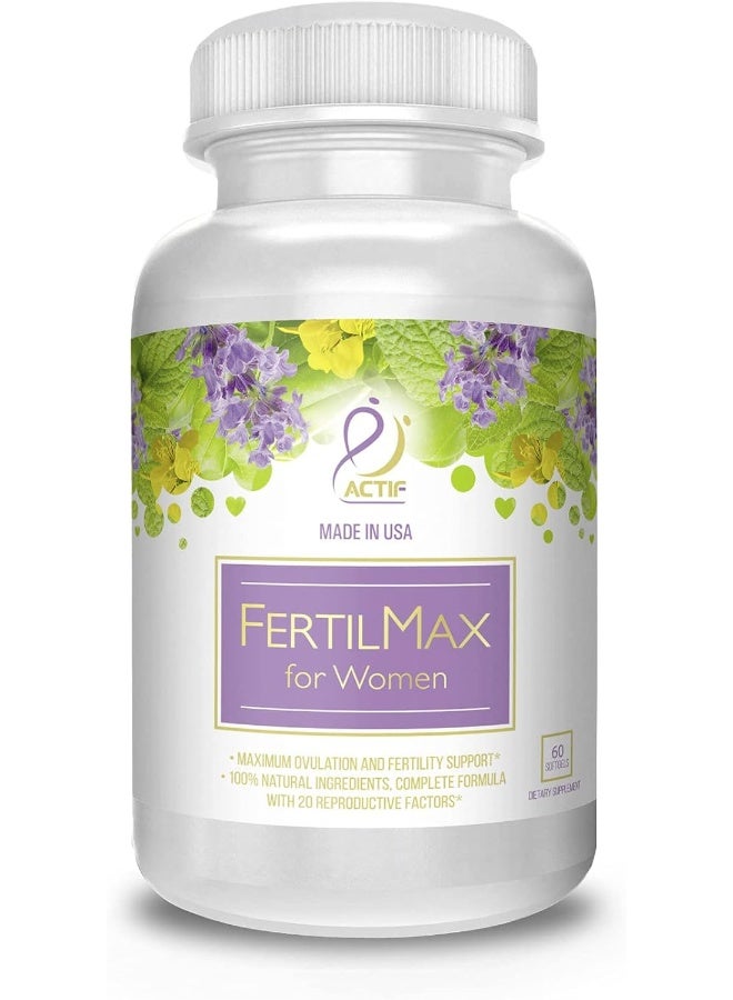 ACTIF FertilMax Fertility Supplement for Women - 60 Softgels - Image 3