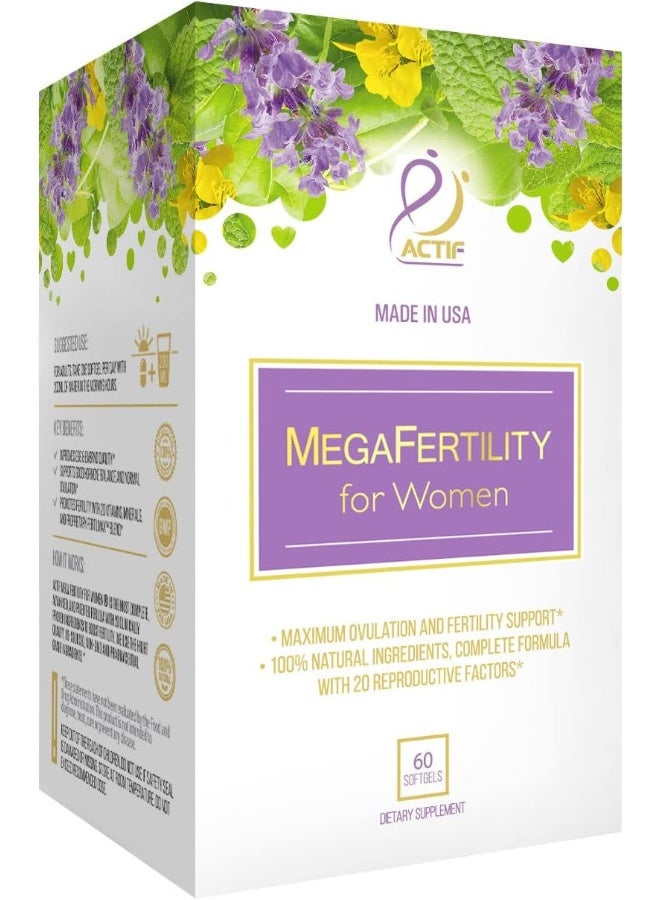ACTIF FertilMax Fertility Supplement for Women - 60 Softgels - Image 2