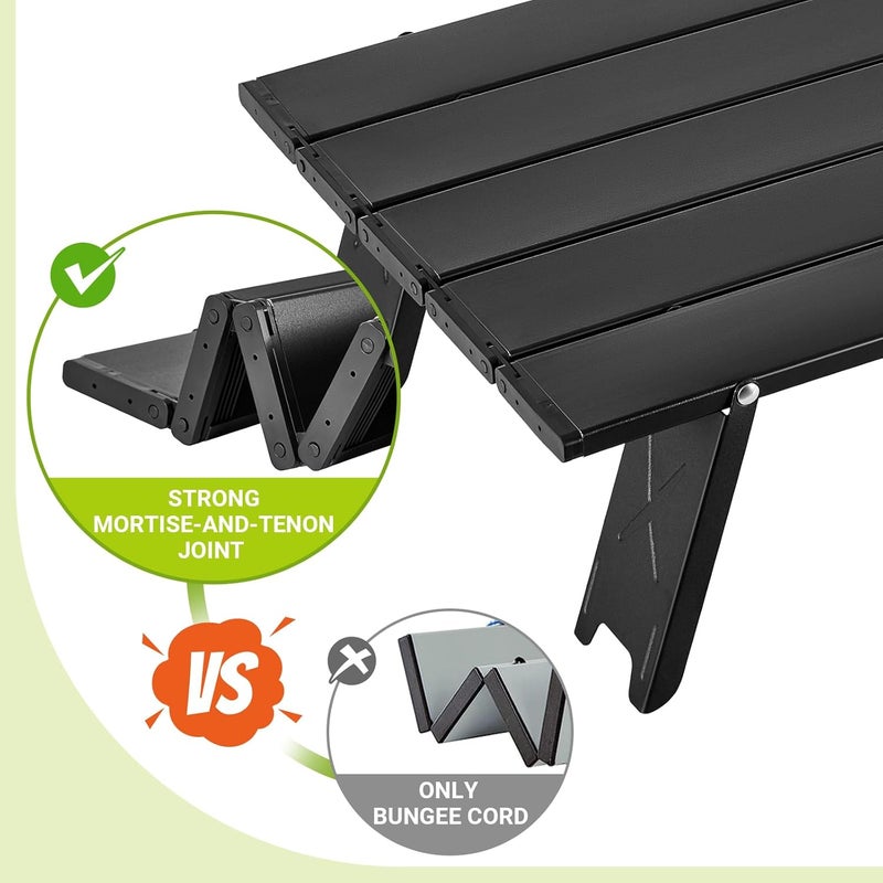 ATEPA Ultralight Compact Small Camping Table, Backpacking Mini Small Folding Camping Side Table for Camp, Portable Table for Outdoor Picnic,Tent,Travel,Beach - Image 5