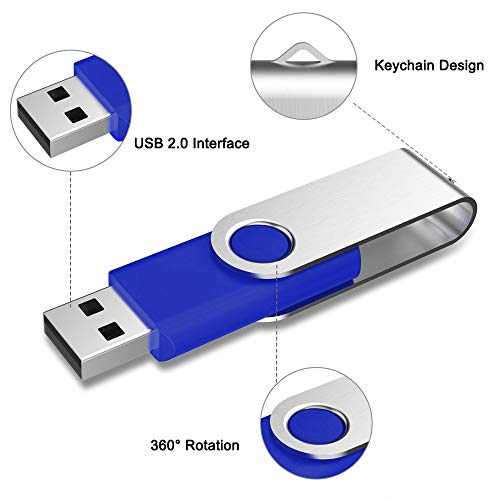 Aiibe 16 GB Flash Drive Bulk USB Flash Drive 16GB 50 Pack USB 2.0 Thumb Drives Memory Stick USB Drive 16GB, Blue - Image 2