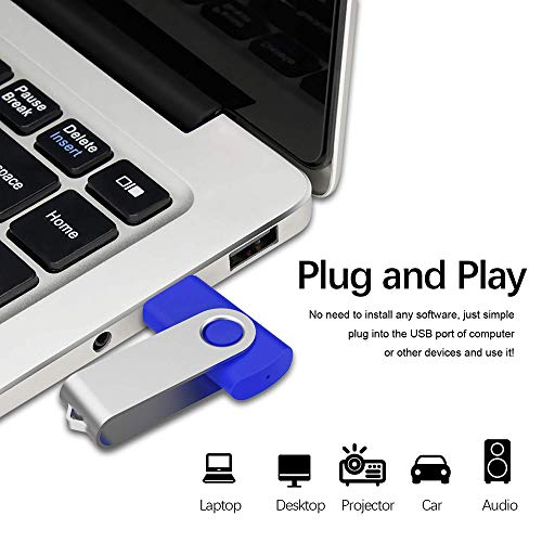 Aiibe 16 GB Flash Drive Bulk USB Flash Drive 16GB 50 Pack USB 2.0 Thumb Drives Memory Stick USB Drive 16GB, Blue - Image 3