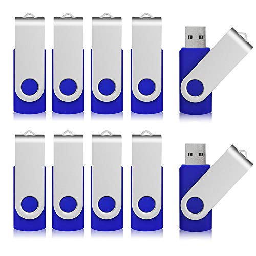 Aiibe 16 GB Flash Drive Bulk USB Flash Drive 16GB 50 Pack USB 2.0 Thumb Drives Memory Stick USB Drive 16GB, Blue - Image 1
