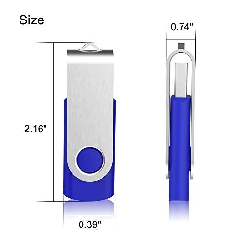 Aiibe 16 GB Flash Drive Bulk USB Flash Drive 16GB 50 Pack USB 2.0 Thumb Drives Memory Stick USB Drive 16GB, Blue - Image 4