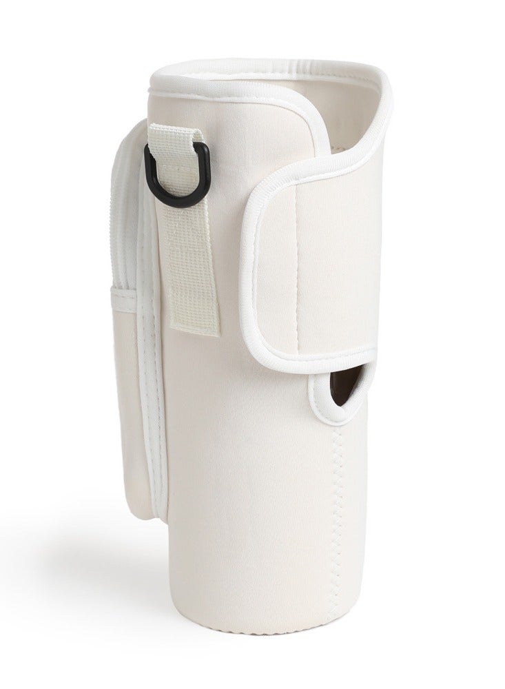 Generic Insulated cup holder with storage bag, Beige  - Image 2