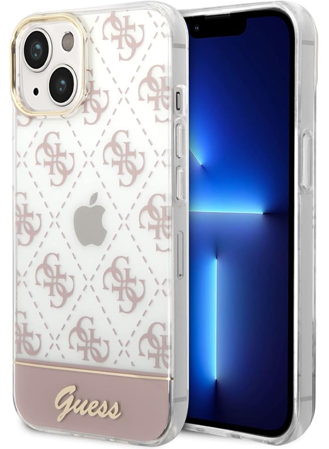 GUESS Guess 4G Electro Script Hard Case For Iphone 14 Max 6.7" Pink Guhcp14Mhg4Mhp - Image 1