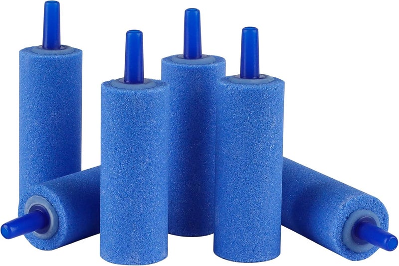 Meridian 6 Pcs 5 cm Fish Tank Air Stone Cylinder Blue Bubble Diffuser - CT - Image 1