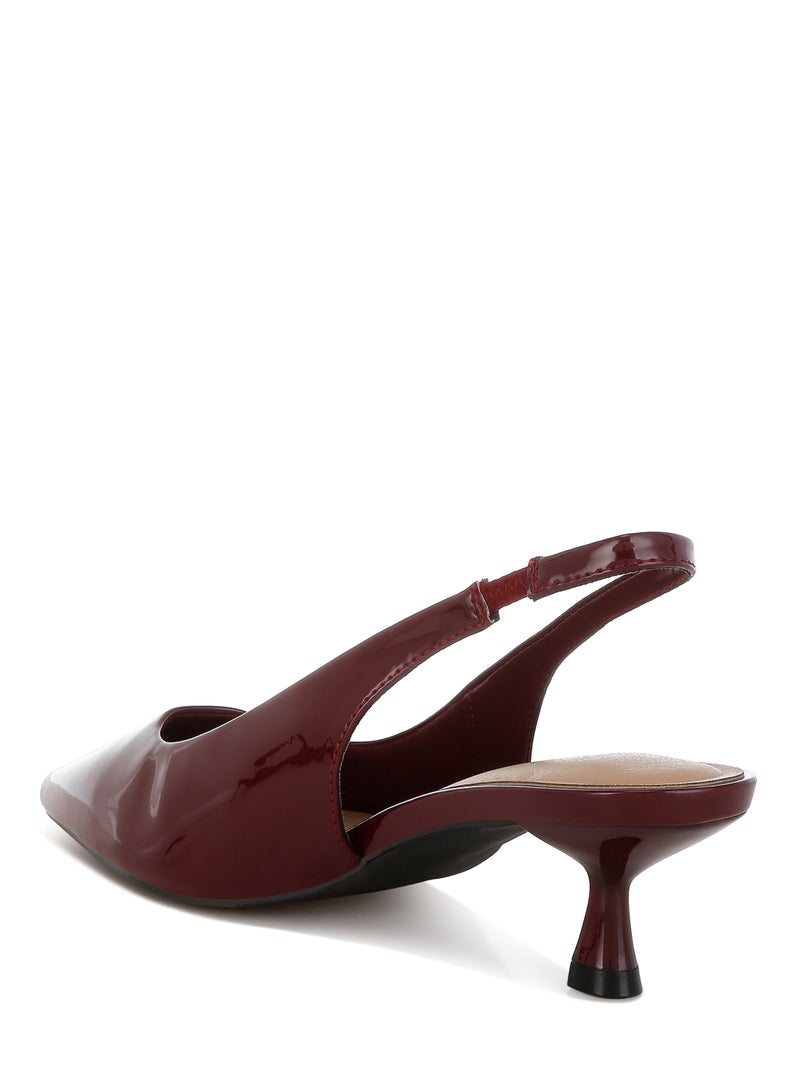 London Rag Kitten Heel Slingback Sandals  - Image 3