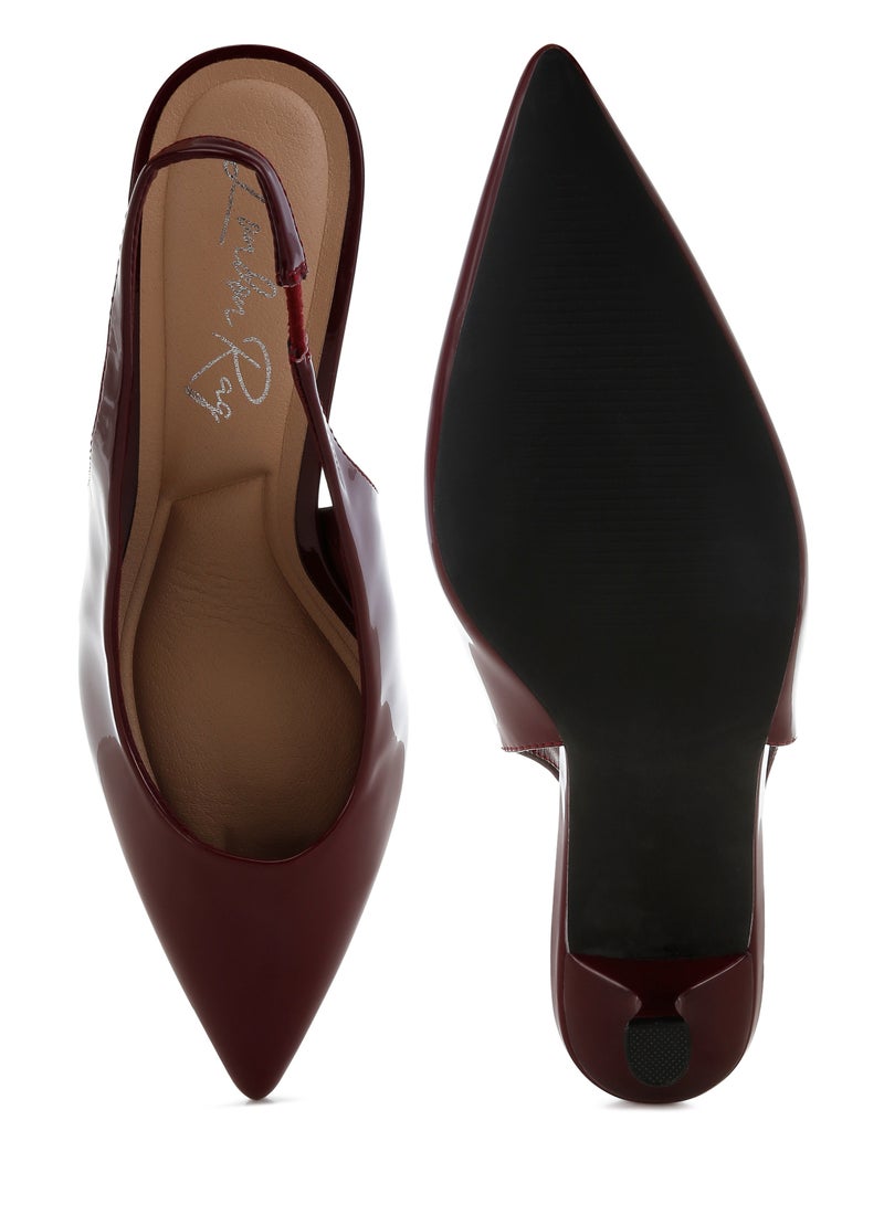 London Rag Kitten Heel Slingback Sandals  - Image 4