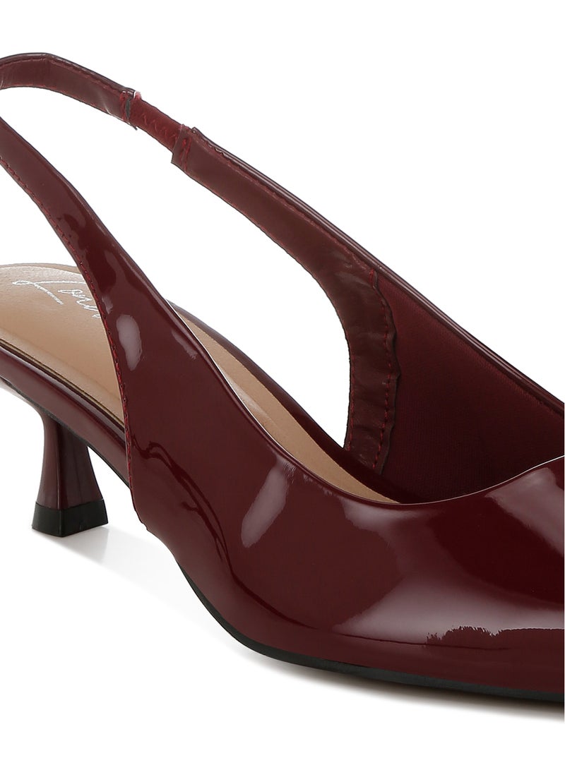 London Rag Kitten Heel Slingback Sandals  - Image 5