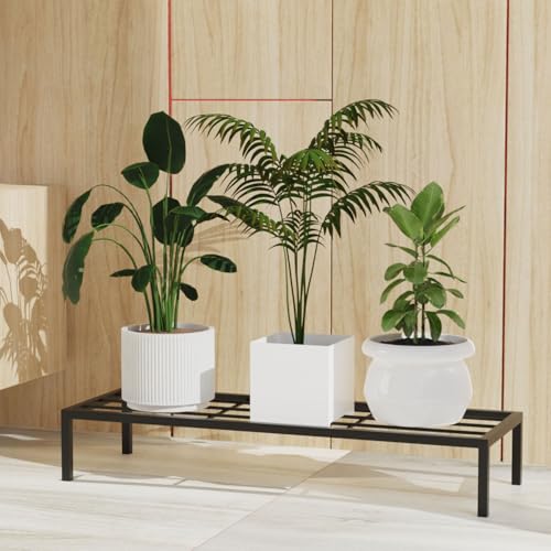 WonderStand Alpha Metal Plant Stand for Living Room | Planter Stand for Balcony Indoor & Outdoor (Black, Set of 4) - Image 2
