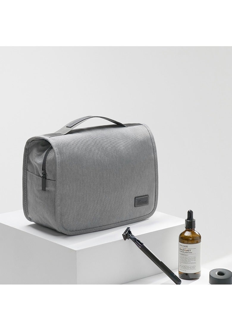Generic Toiletry bag Travel bag with hook Waterproof high-capacity hanging multi-purpose cosmetic bag Portable cosmetic bags for men and women, travel accessories - Hanging toiletry bag - grey  - Image 1