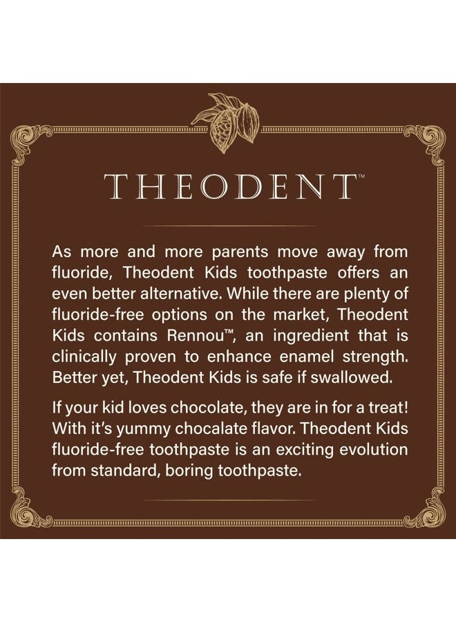Theodent Fluoride-Free, Natural, Kids Toothpaste, Chocolate Chip Flavored (3.4 Ounces, 96.4 Grams) - Image 2