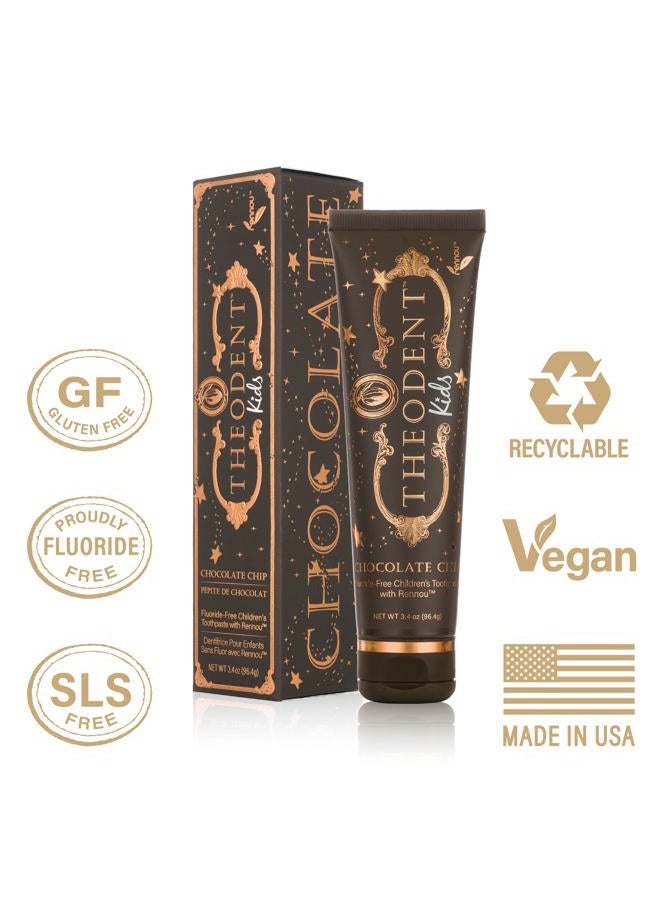 Theodent Fluoride-Free, Natural, Kids Toothpaste, Chocolate Chip Flavored (3.4 Ounces, 96.4 Grams) - Image 5
