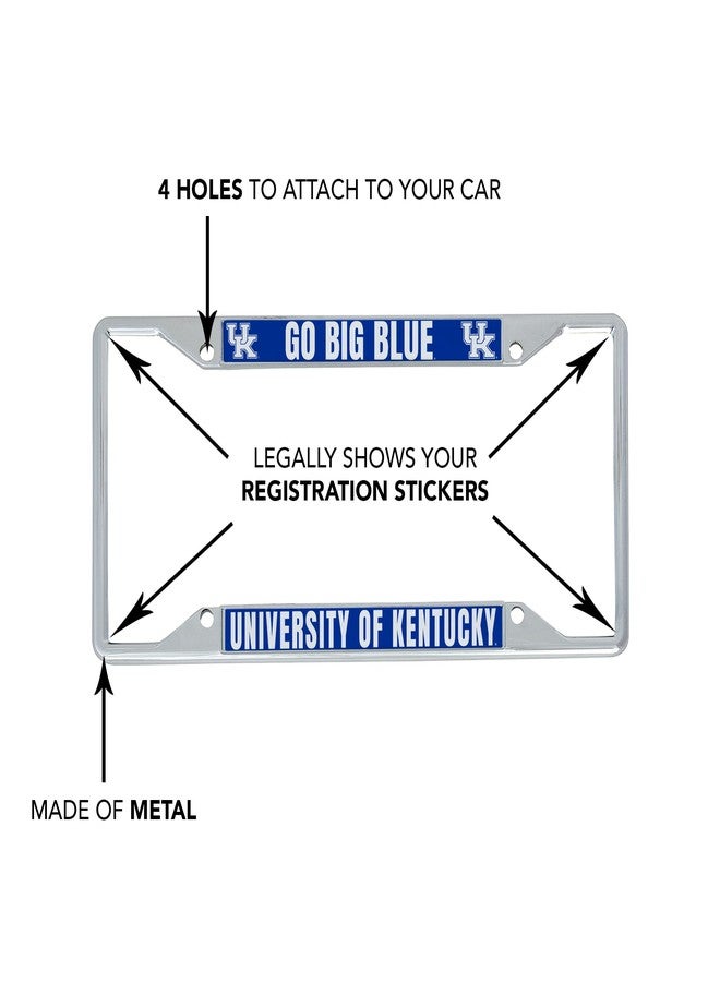 Desert Cactus University of Kentucky License Plate Frame Wildcats UK Holder for Front or Back of Car Metal Car Tag Holder Officially Licensed (Slogan 1) - Image 4