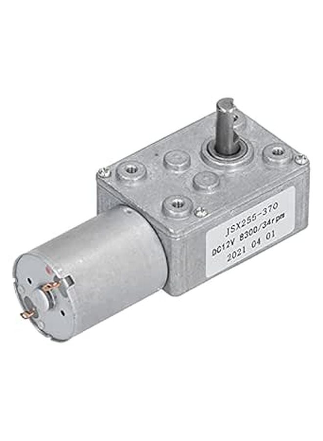 JSX255 370 Gear Motor 12V Self Locking 34RPM Aluminum Brass Construction For Window Door Opener Winch - Image 1