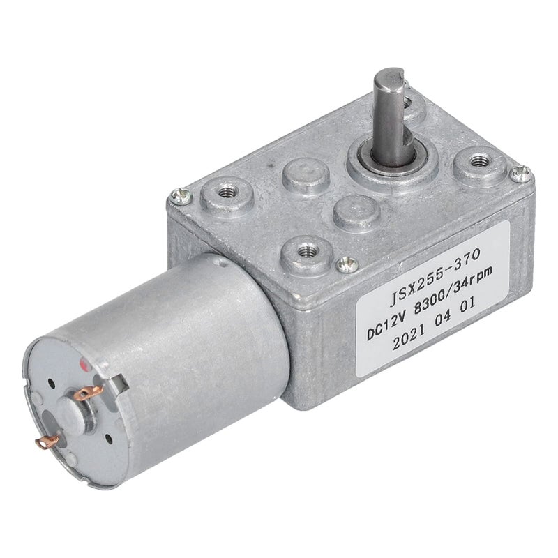 JSX255 370 Gear Motor 12V Self Locking 34RPM Aluminum Brass Construction For Window Door Opener Winch - Image 2