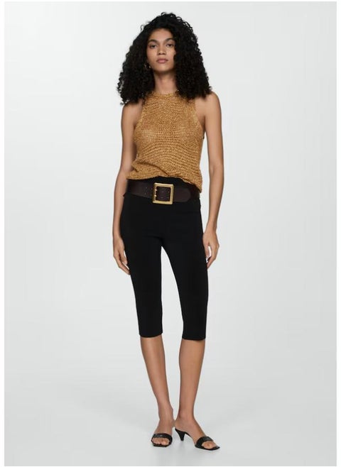 Openwork Knitted Lurex Top