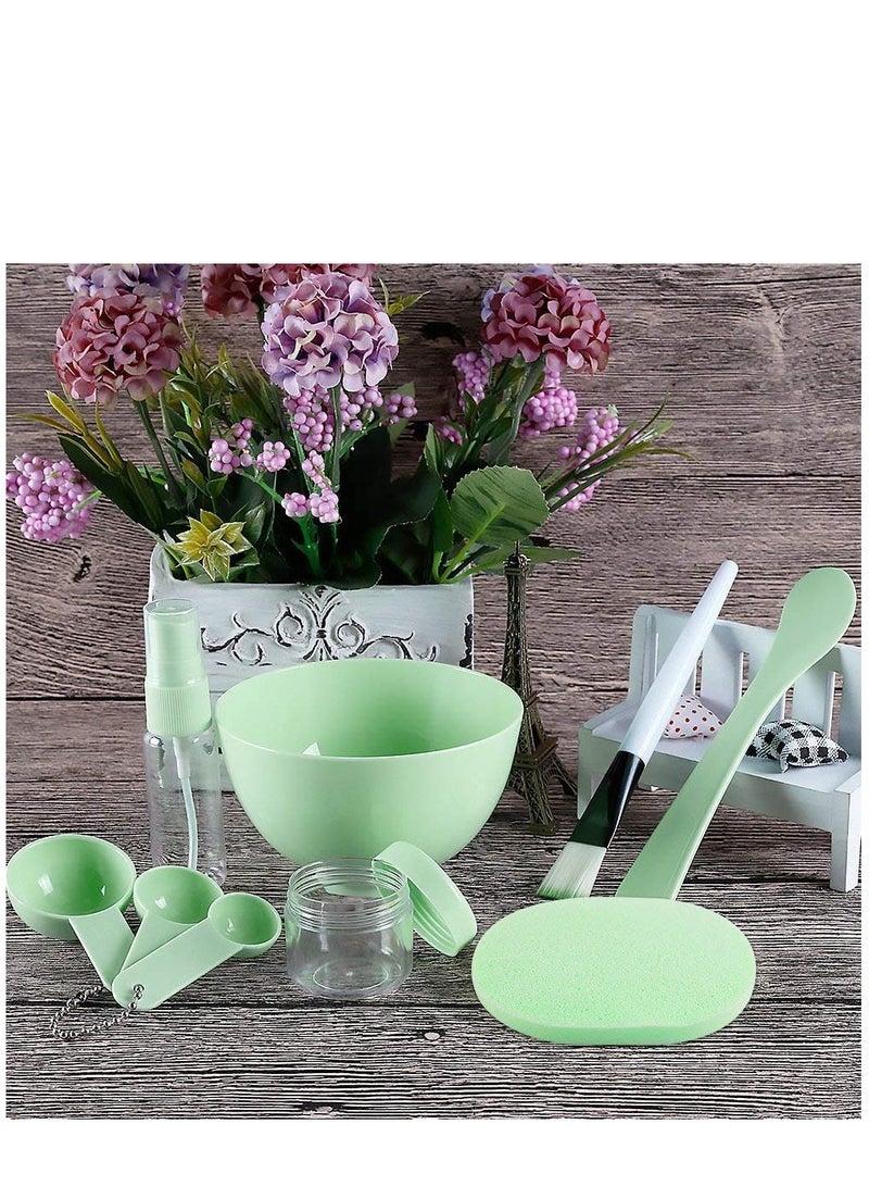 Excefore 9 in 1 Face Mask Mixing Bowl Set, DIY Facemask Mixing Tool Kit Face Mask Brush Facial Mask Bowl Stick Spatula - Image 4