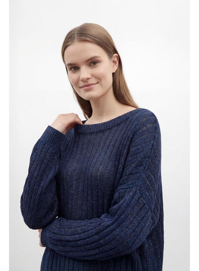 Soul Women's Sequin Knit Blouse - 31730BLZ - NAVY-NAVY. - Image 1