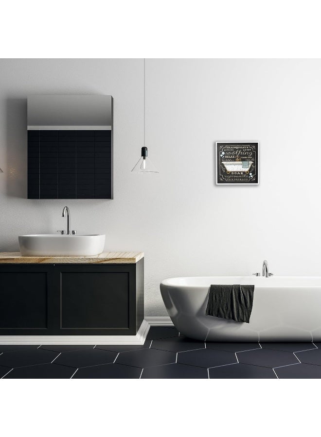 Home Trove Tranquility Tub Icon Textual Bathroom Wall Art  - Image 2
