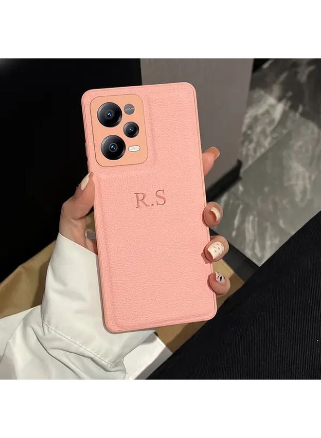 Custom Name Khaki Phone Case For Redmi Note 14 5G India Faux Leather Design - Image 5